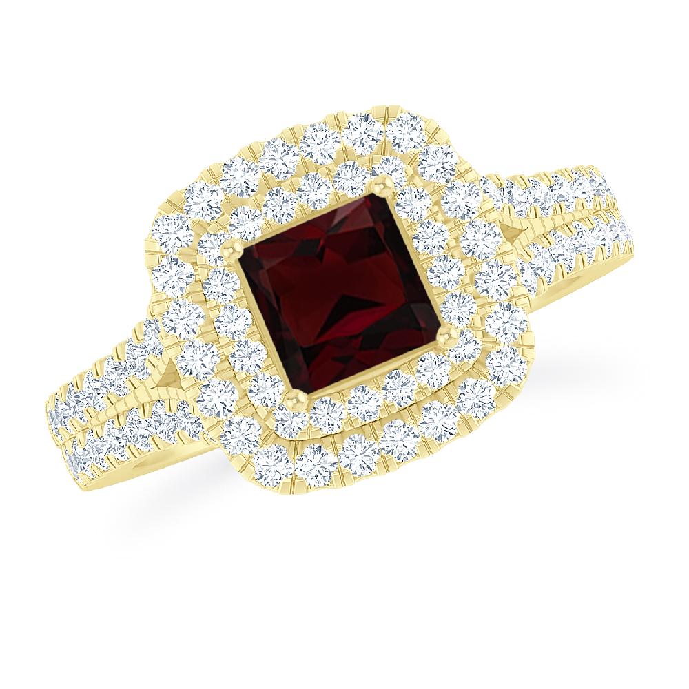Yellow Gold - Garnet