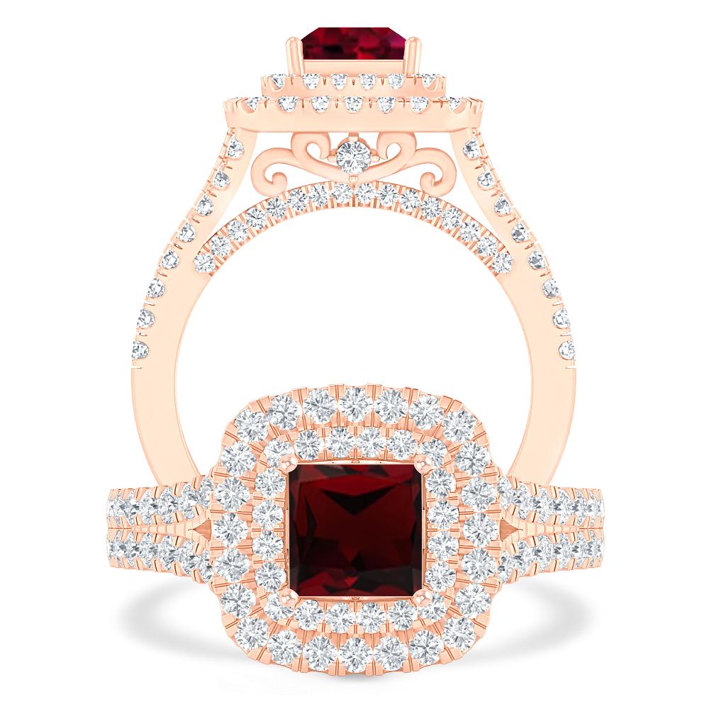 Rose Gold - Garnet