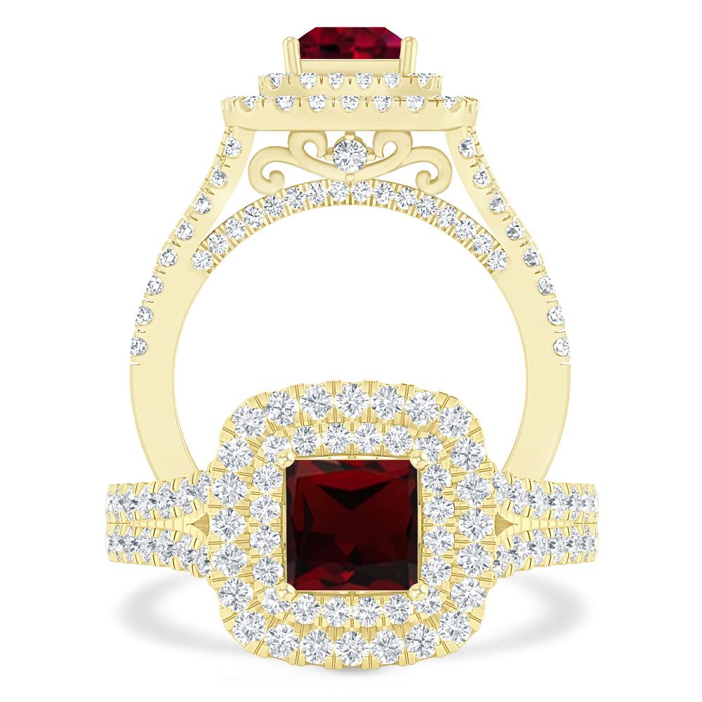 Yellow Gold - Garnet