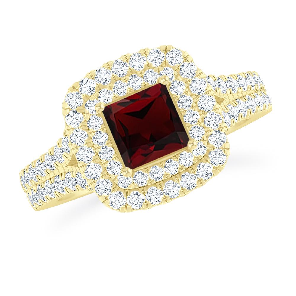 Yellow Gold - Garnet