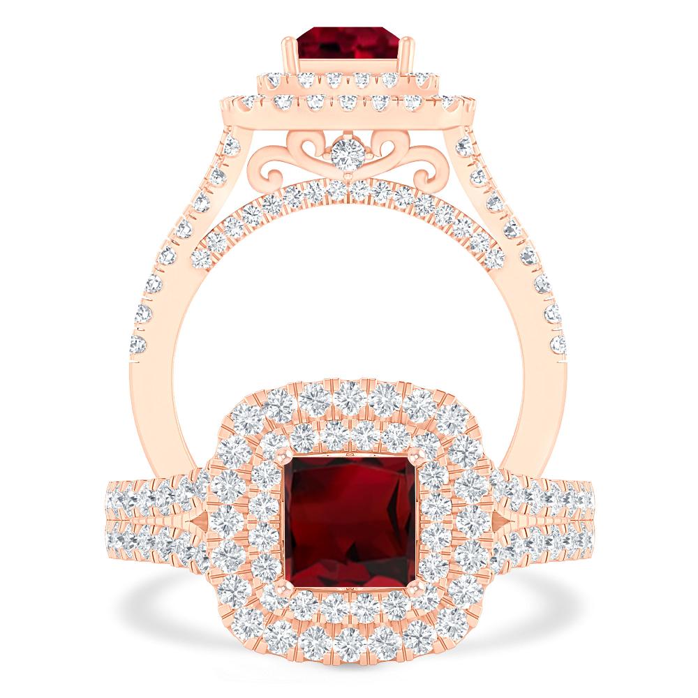 Rose Gold - Garnet