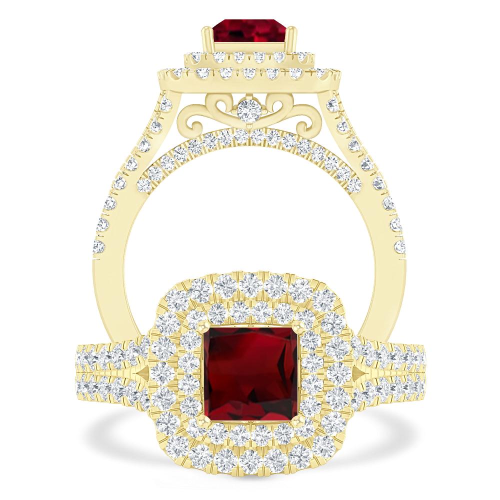 Yellow Gold - Garnet