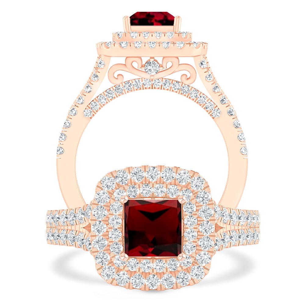 Rose Gold - Garnet