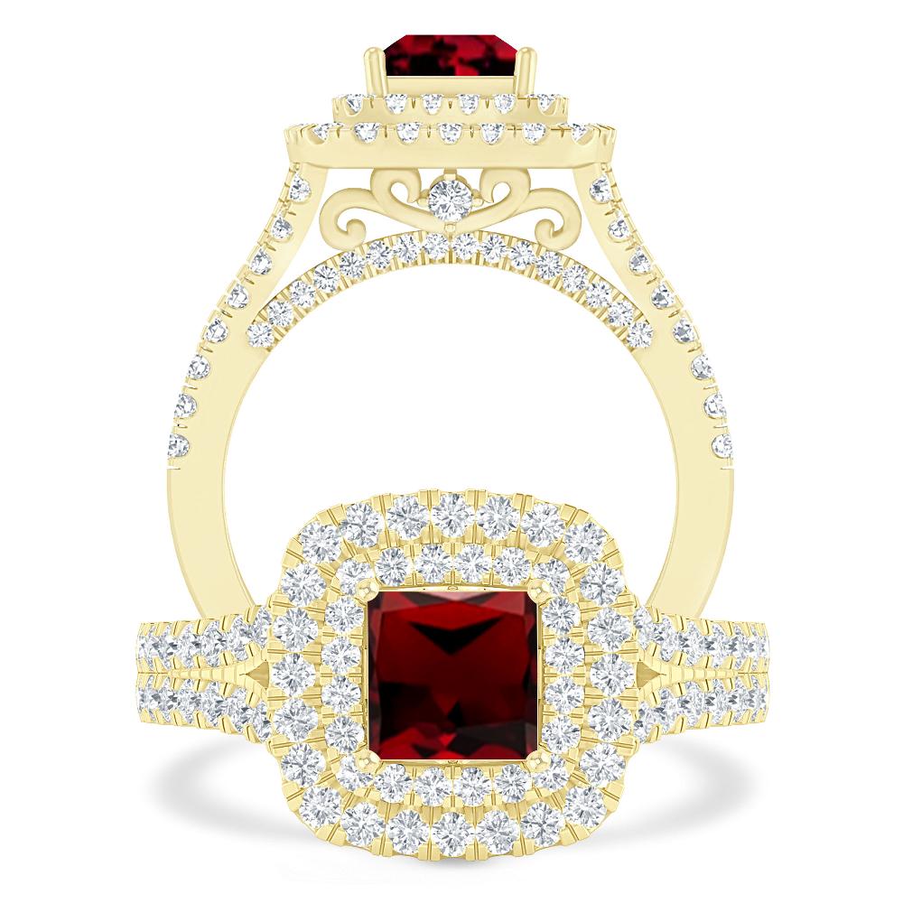 Yellow Gold - Garnet