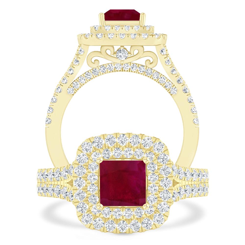 Yellow Gold - Ruby