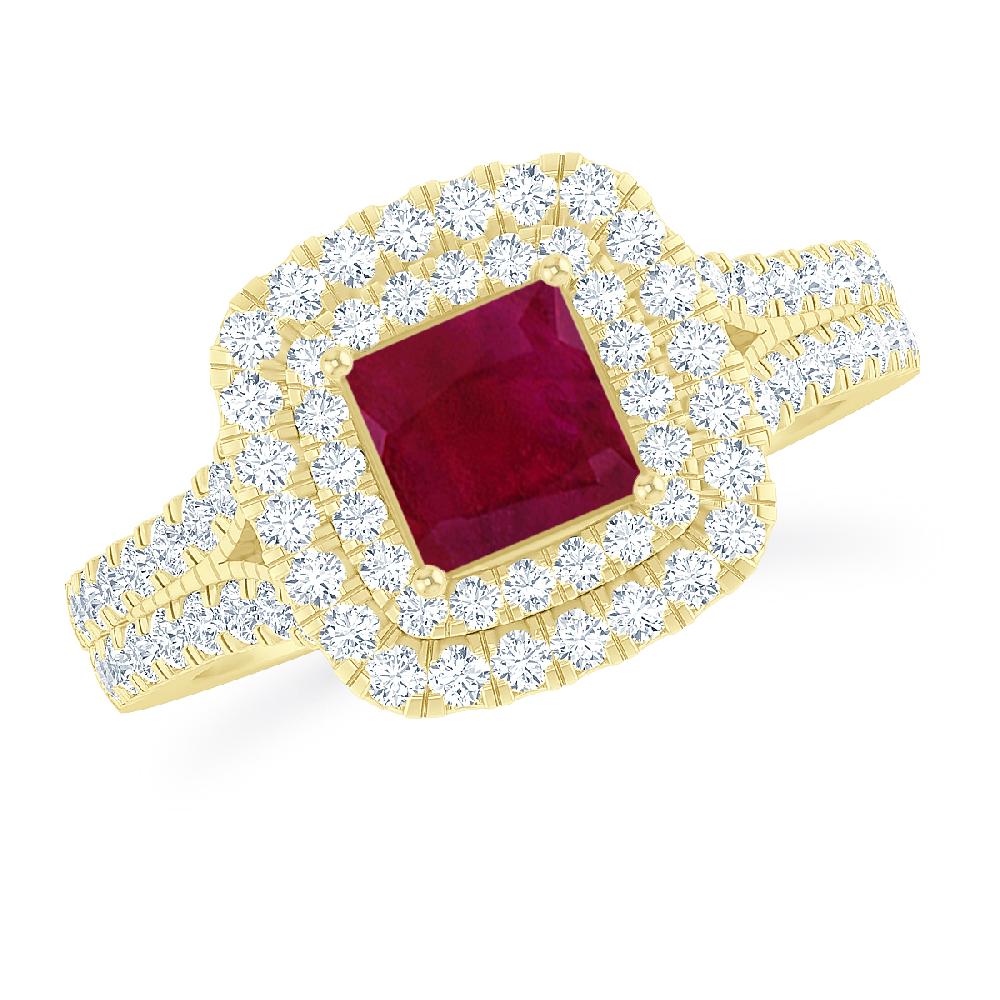 Yellow Gold - Ruby