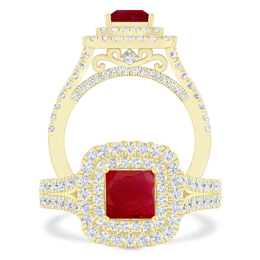 Yellow Gold - Ruby