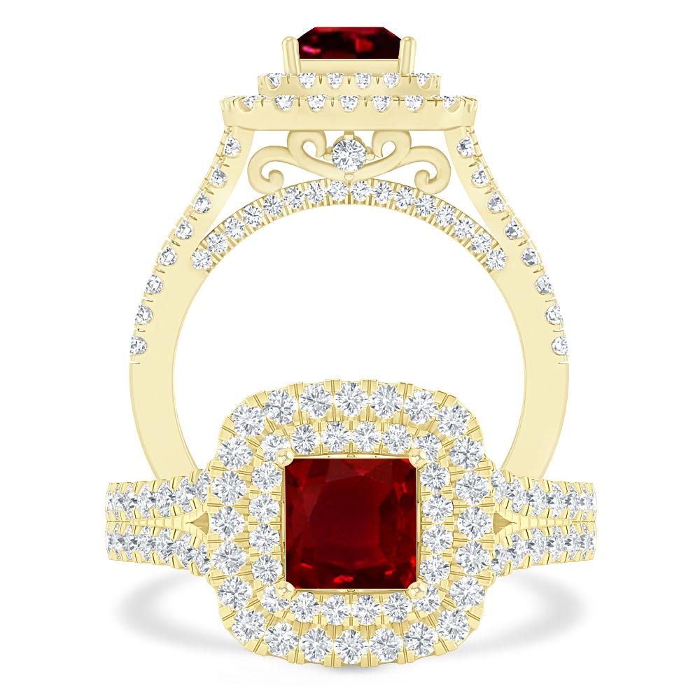 Yellow Gold - Ruby