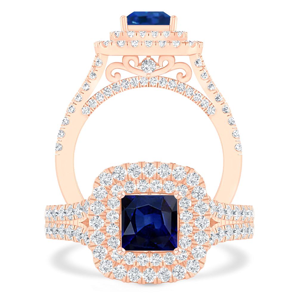 Rose Gold - Sapphire
