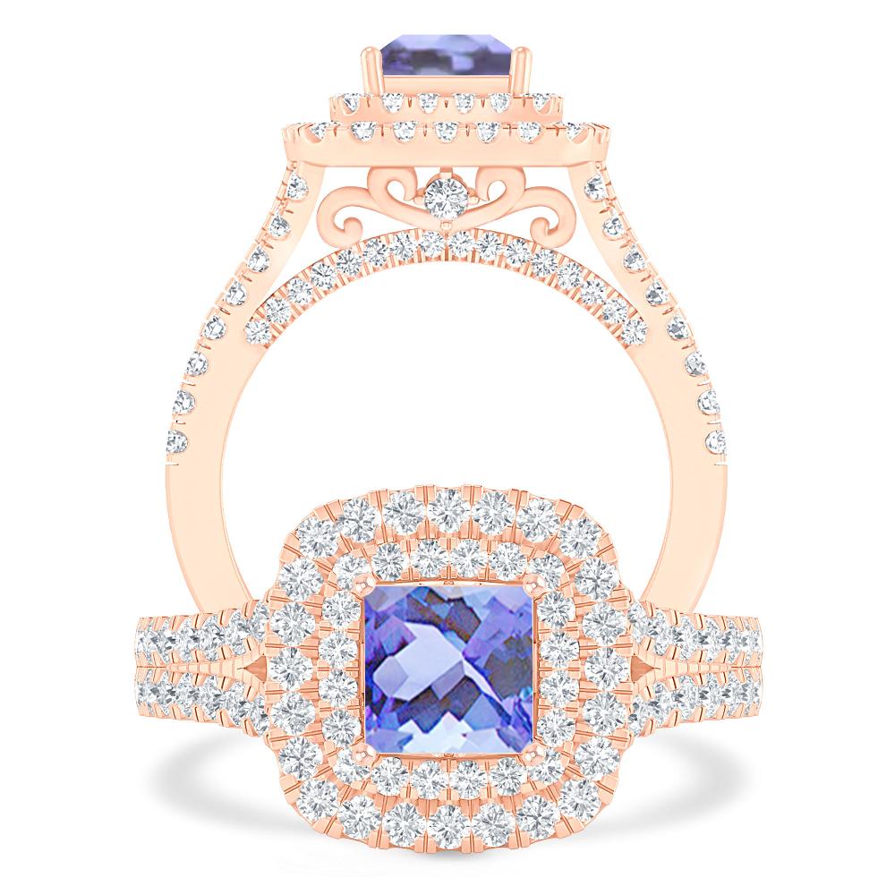 Rose Gold - Tanzanite