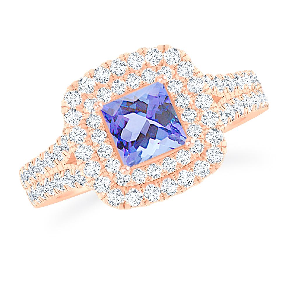 Rose Gold - Tanzanite