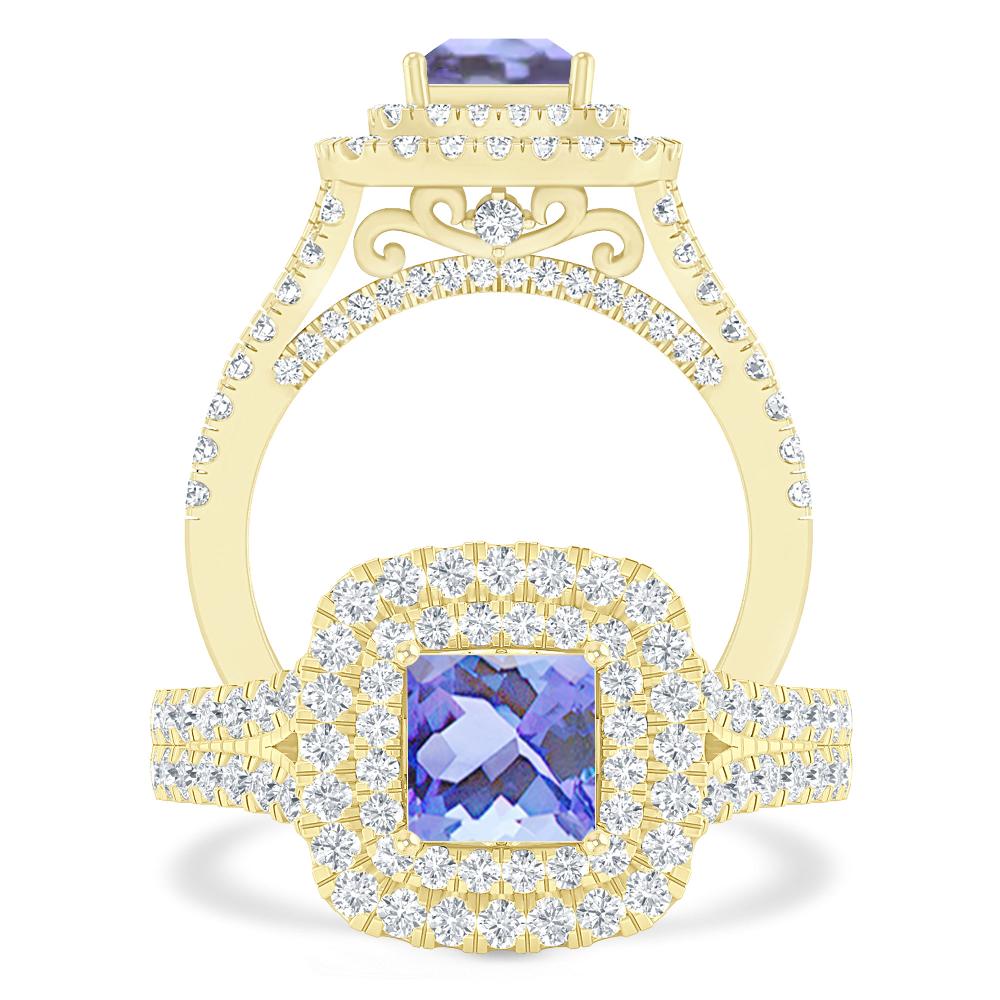 Yellow Gold - Tanzanite
