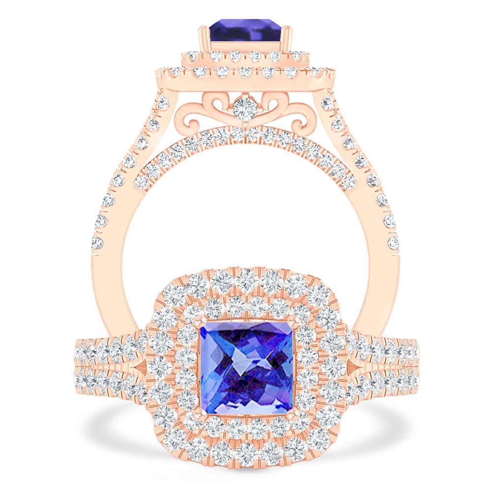 Rose Gold - Tanzanite