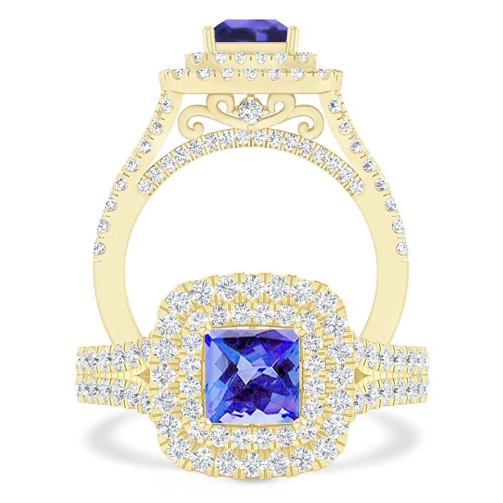Yellow Gold - Tanzanite