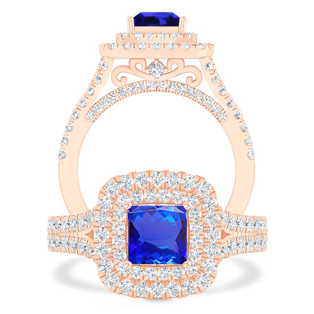 Rose Gold - Tanzanite