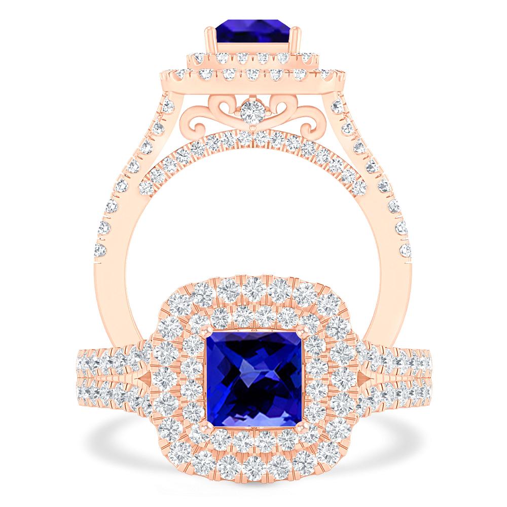 Rose Gold - Tanzanite