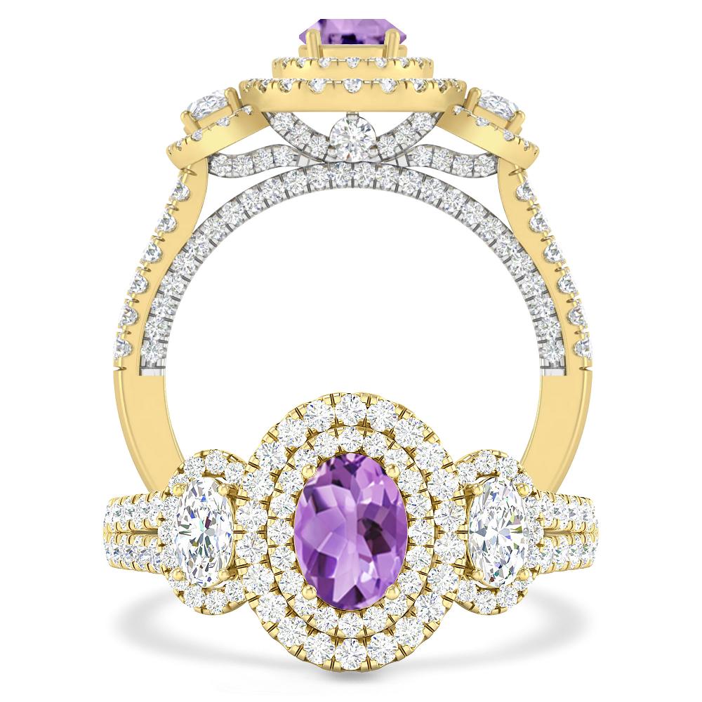 Yellow Gold - Amethyst