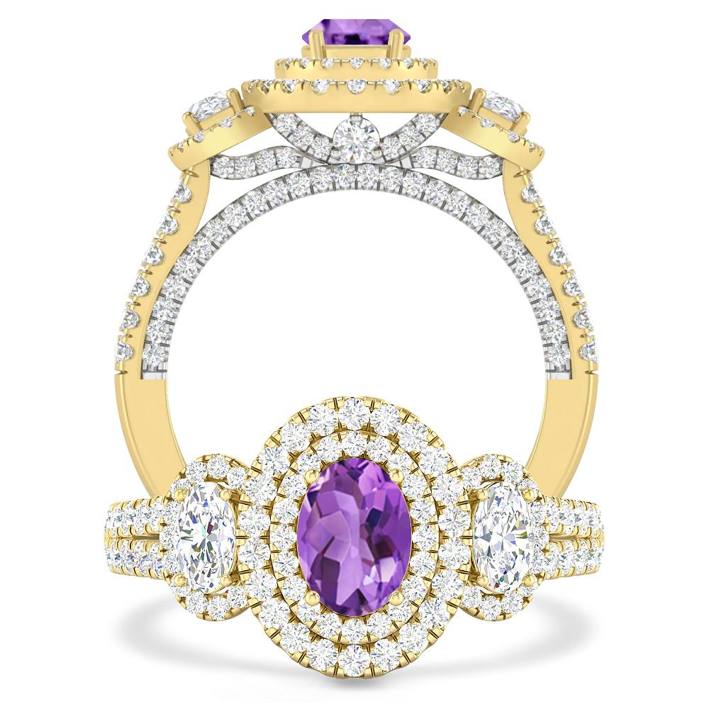 Yellow Gold - Amethyst