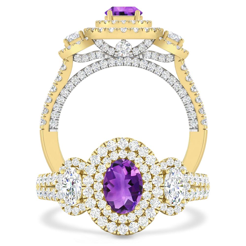 Yellow Gold - Amethyst