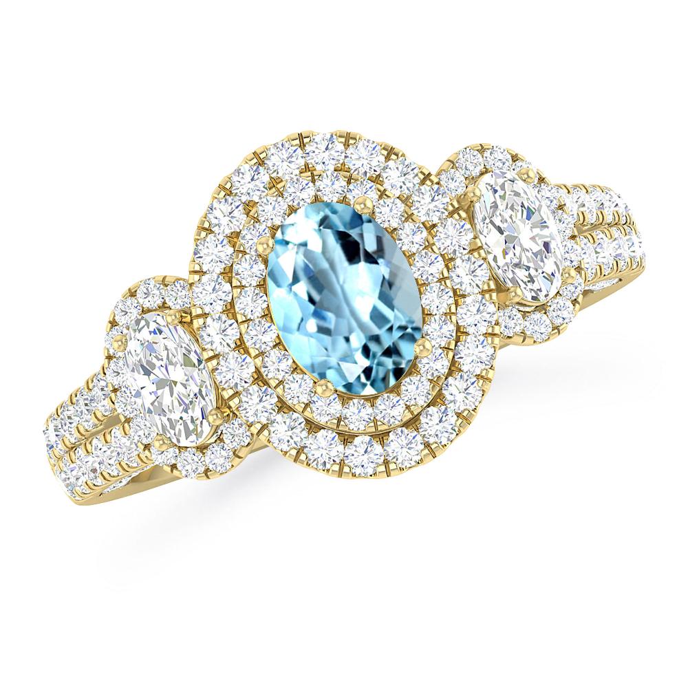 Yellow Gold - Aquamarine