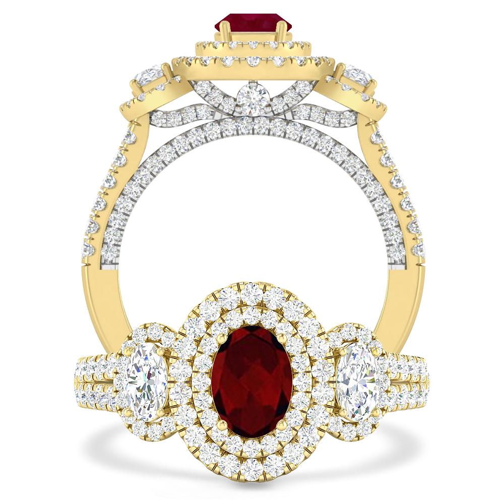 Yellow Gold - Garnet