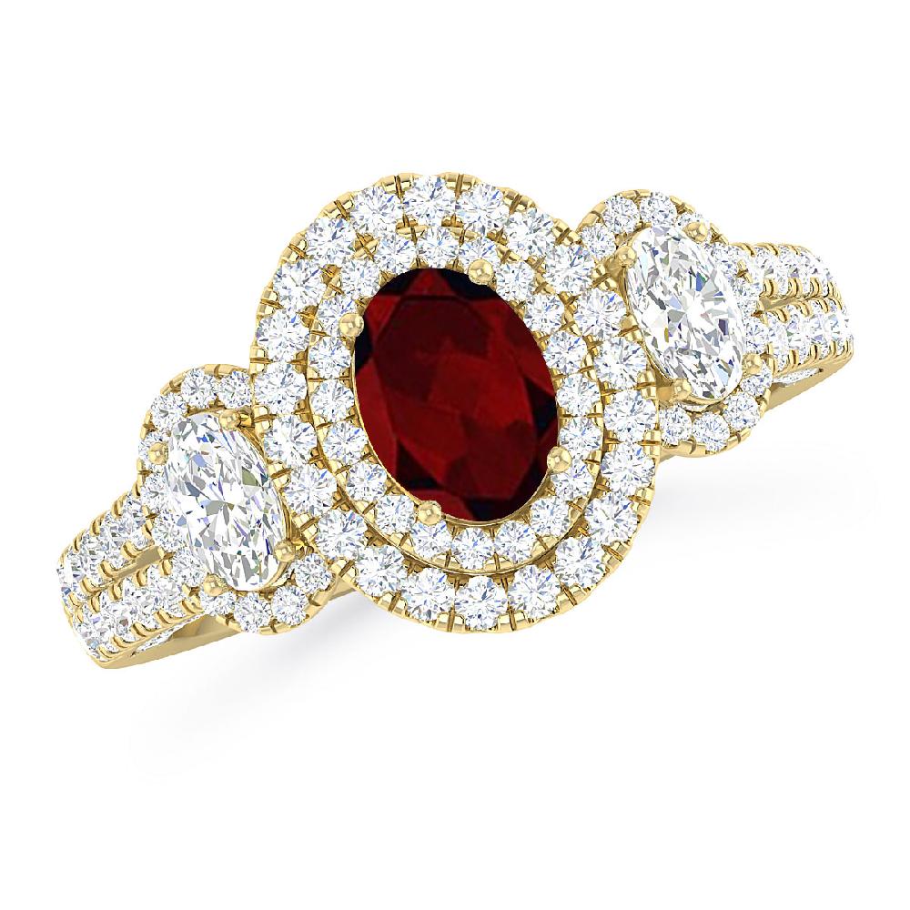 Yellow Gold - Garnet