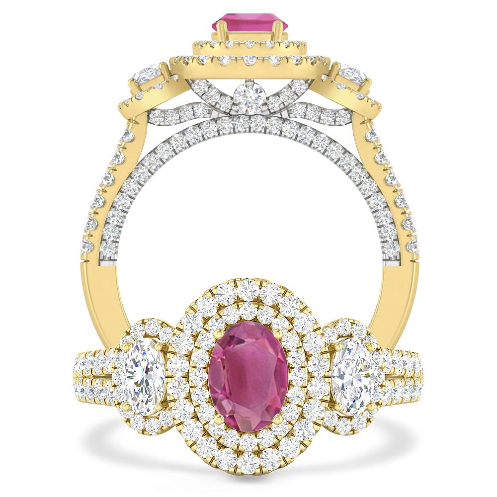 Yellow Gold - Pink Tourmaline