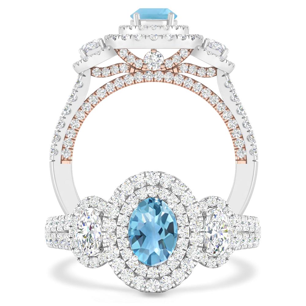 White Gold - Blue Topaz