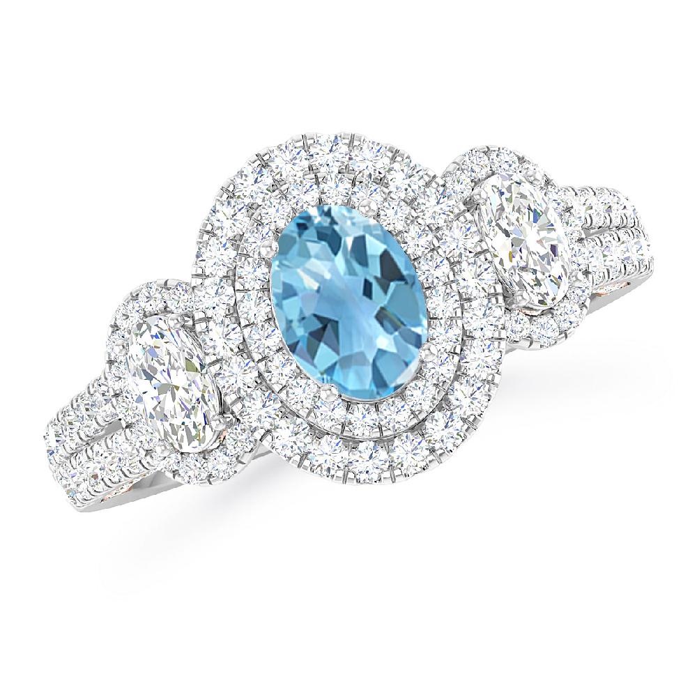 White Gold - Blue Topaz