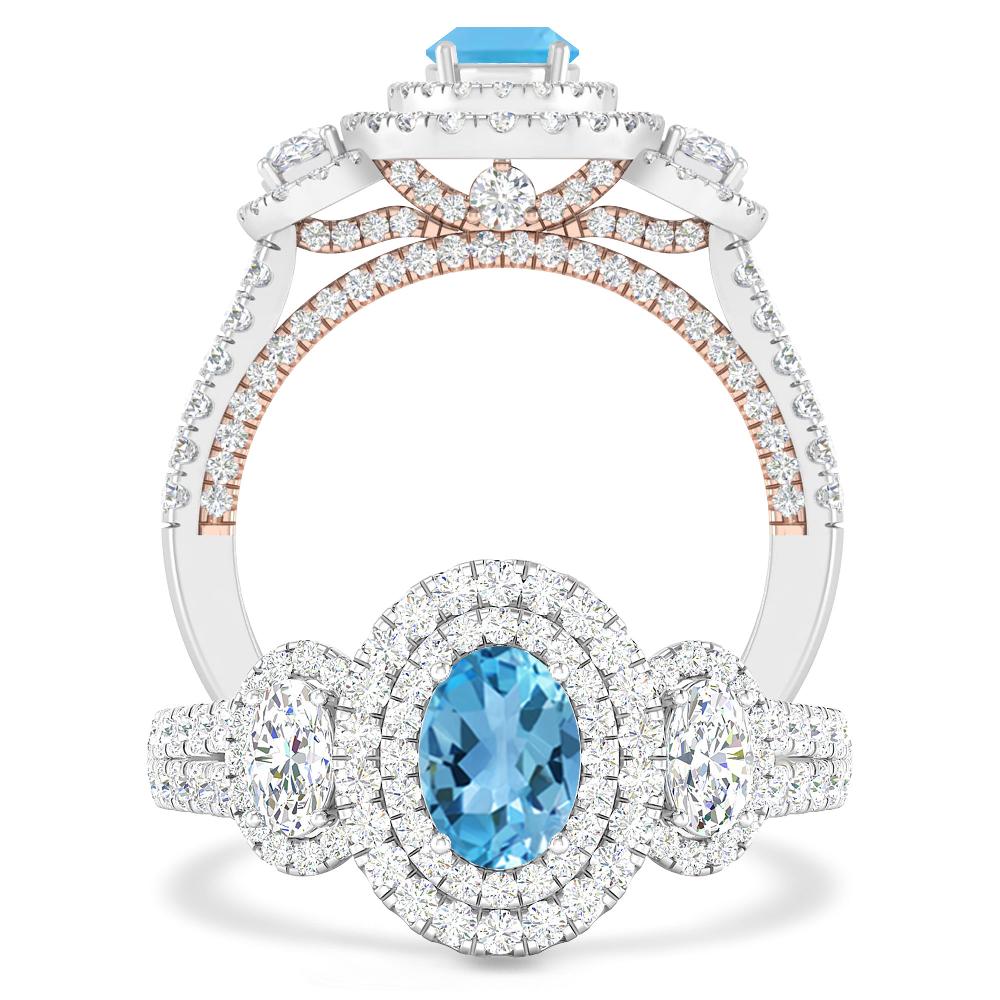 White Gold - Blue Topaz