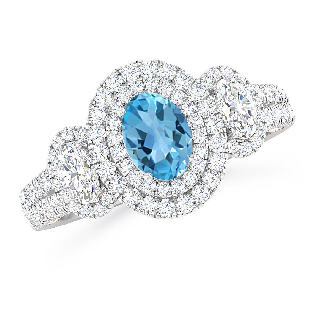 White Gold - Blue Topaz