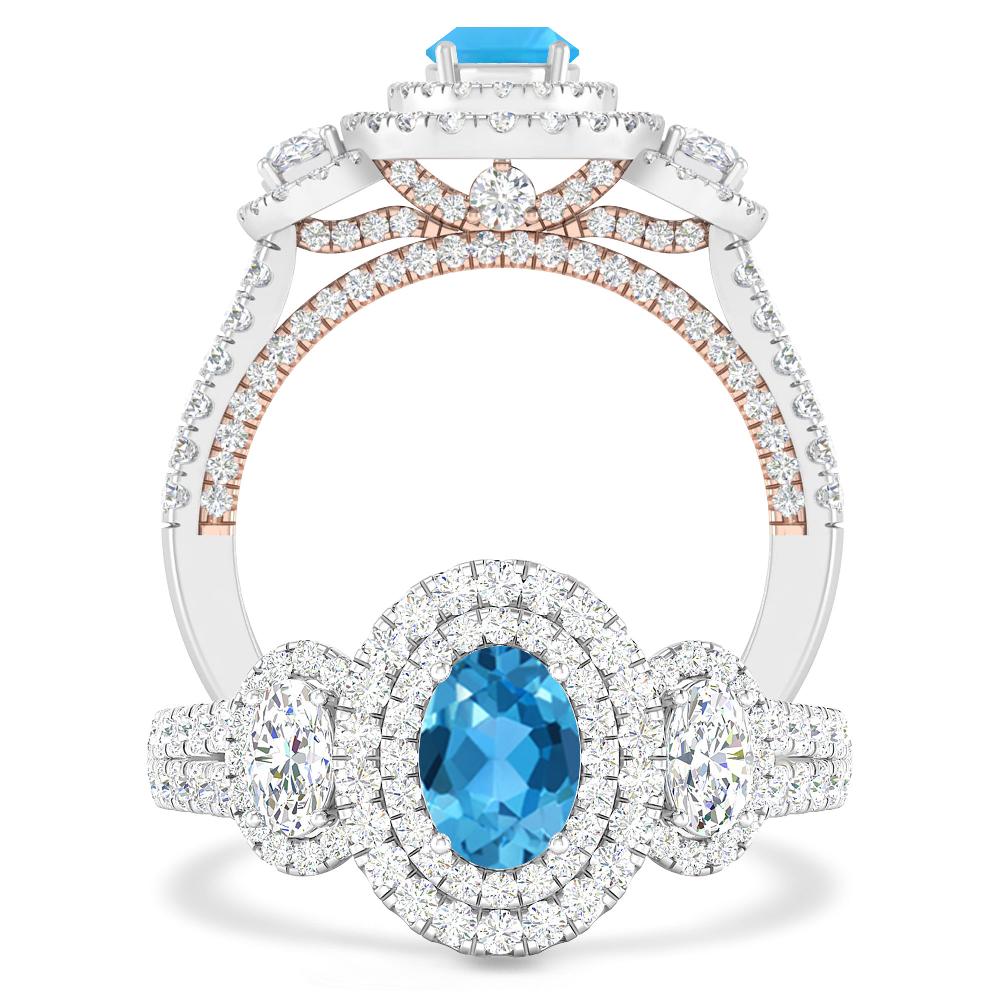 White Gold - Blue Topaz