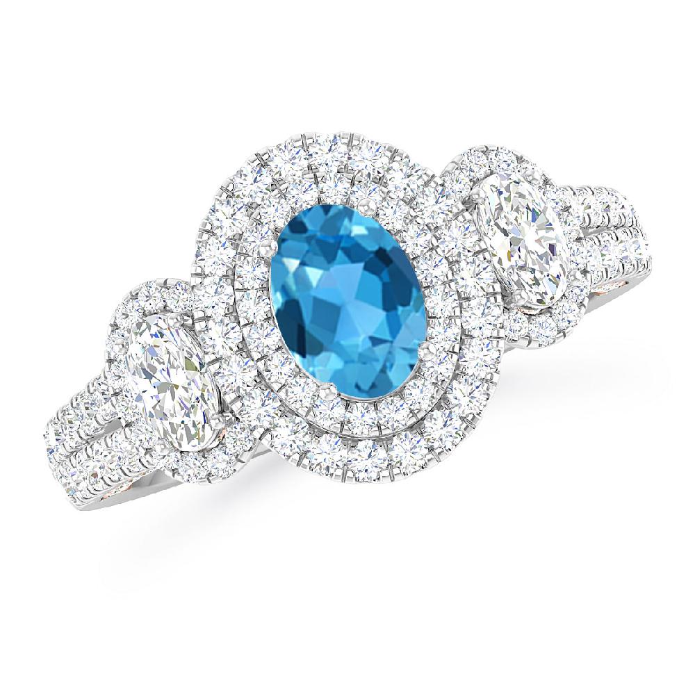 White Gold - Blue Topaz