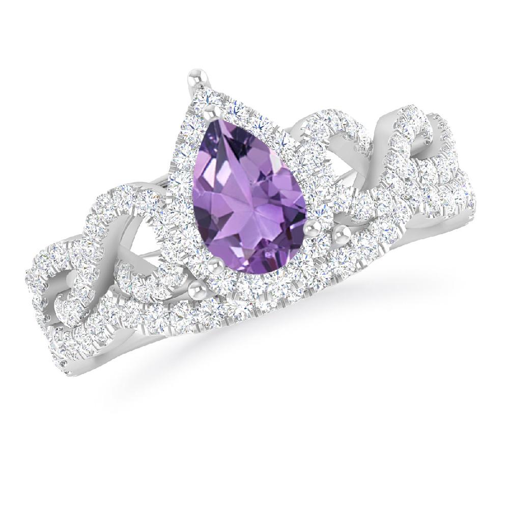 White Gold - Amethyst