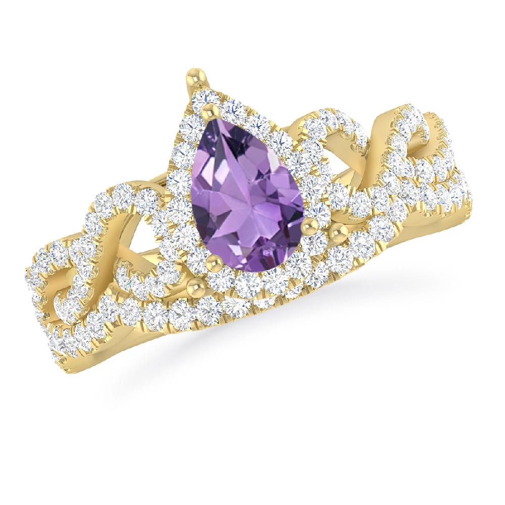 Yellow Gold - Amethyst