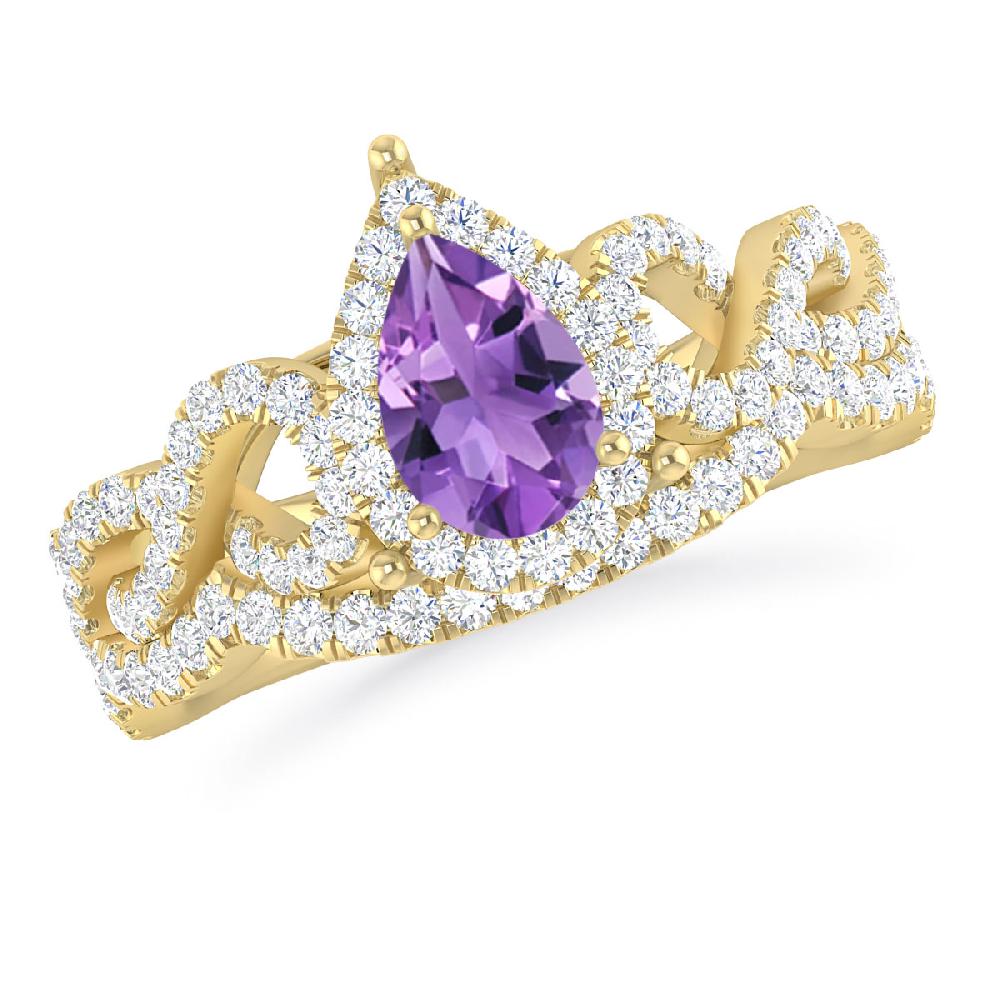 Yellow Gold - Amethyst
