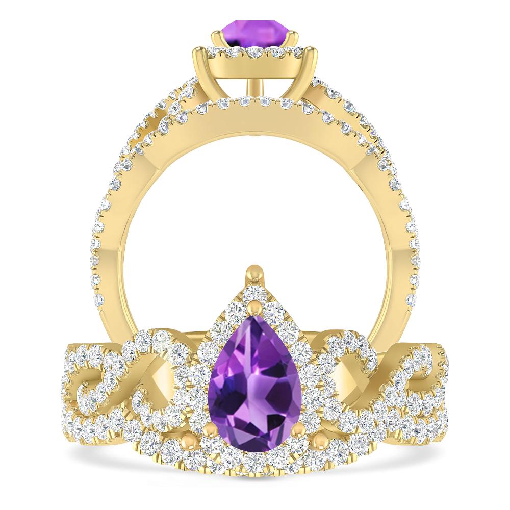 Yellow Gold - Amethyst
