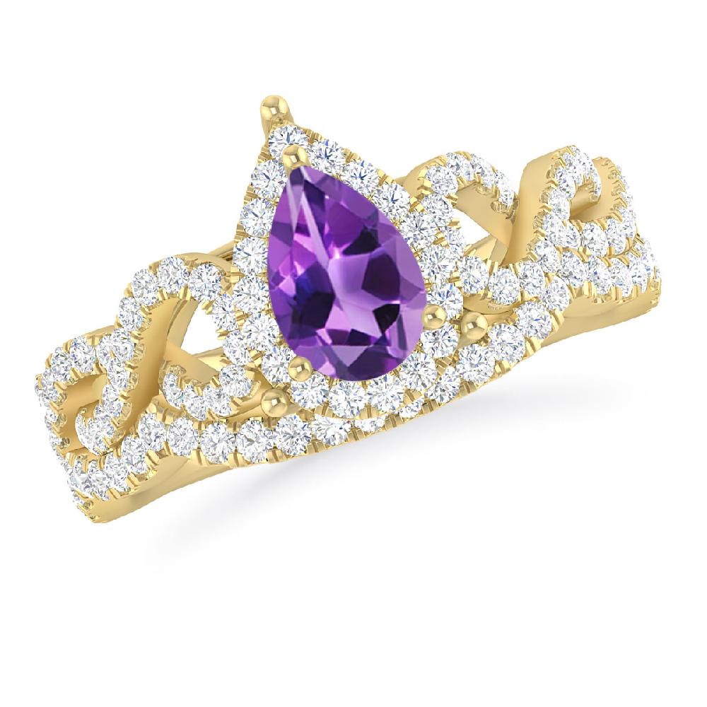 Yellow Gold - Amethyst