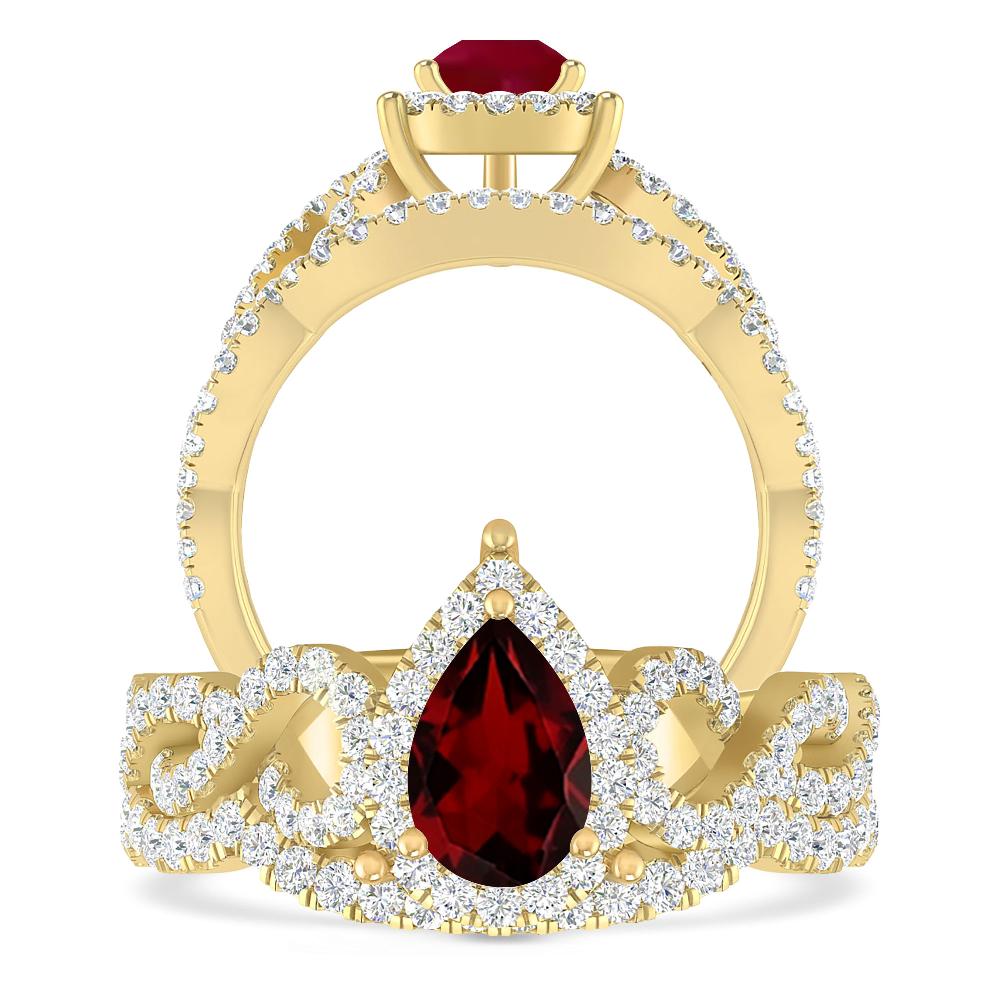 Yellow Gold - Garnet