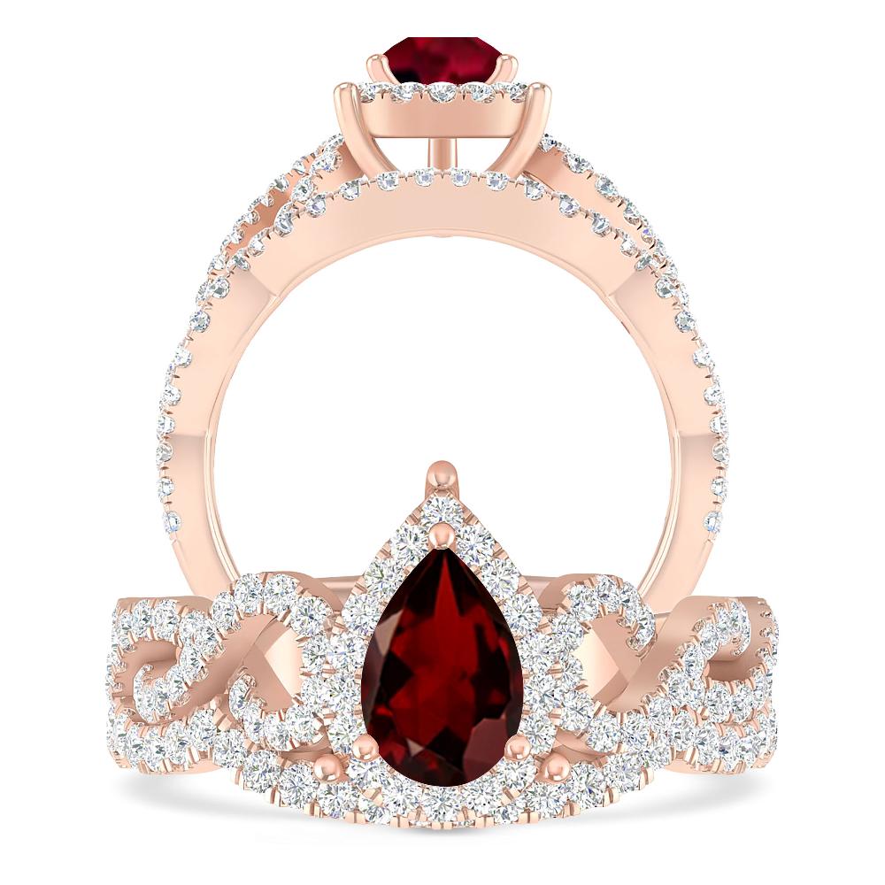 Rose Gold - Garnet