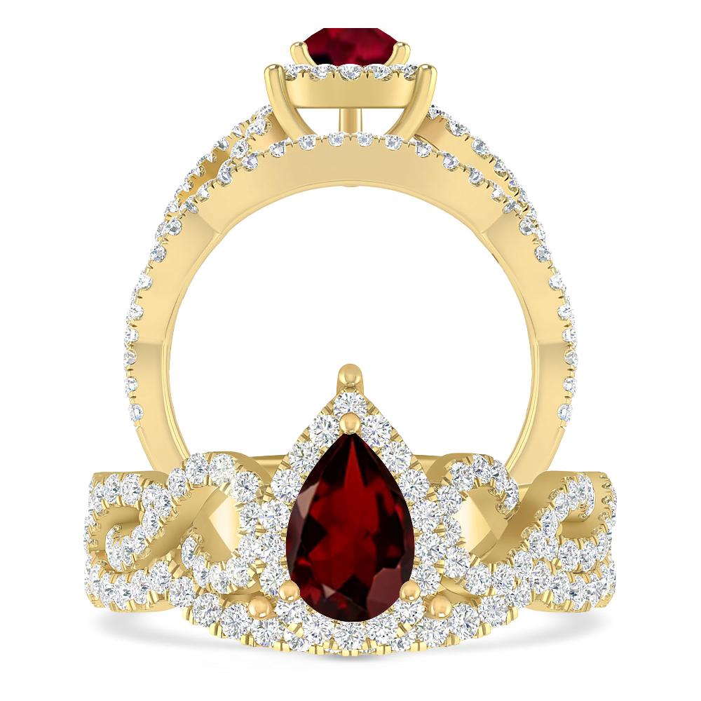 Yellow Gold - Garnet