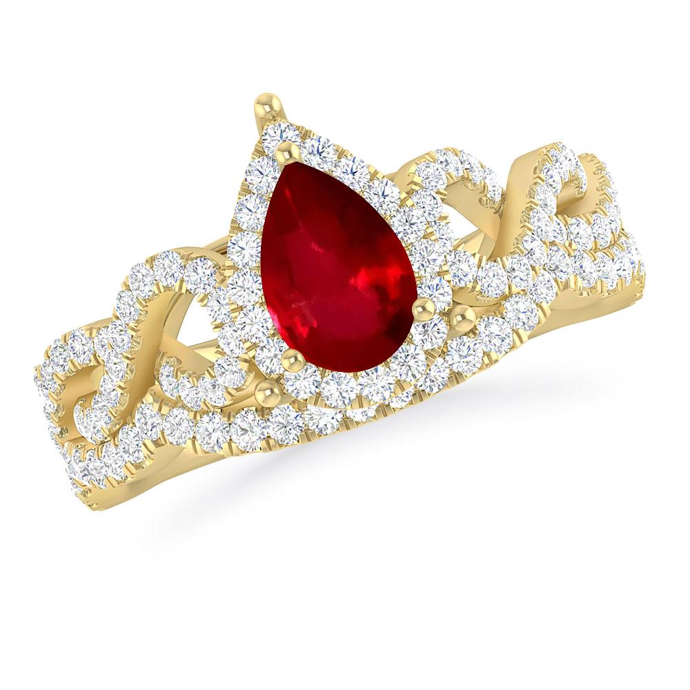 Yellow Gold - Ruby