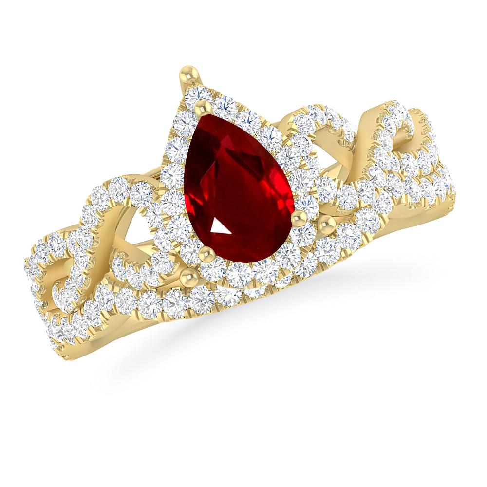 Yellow Gold - Ruby