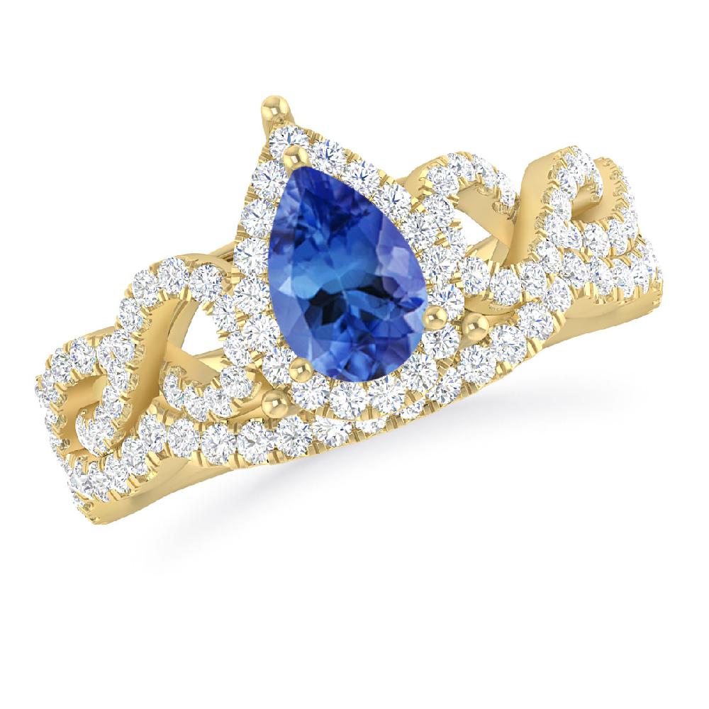 Yellow Gold - Tanzanite