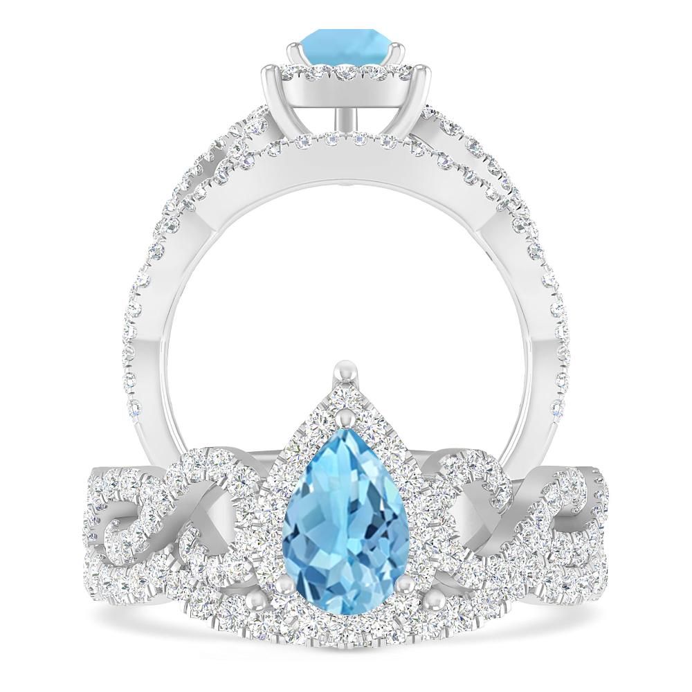 White Gold - Blue Topaz