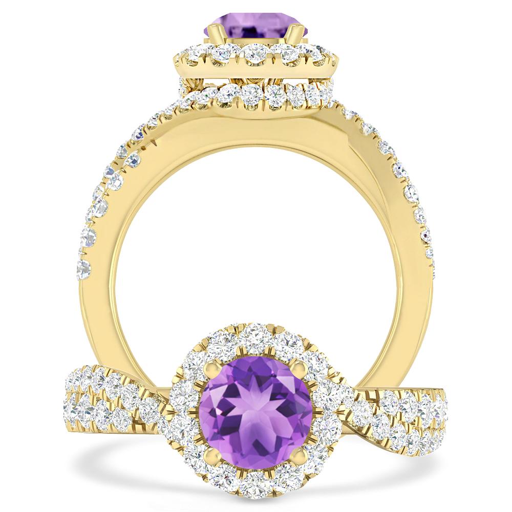 Yellow Gold - Amethyst