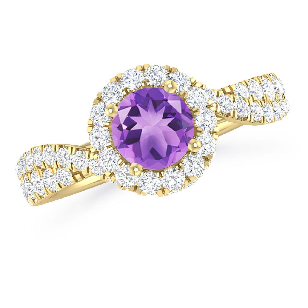 Yellow Gold - Amethyst