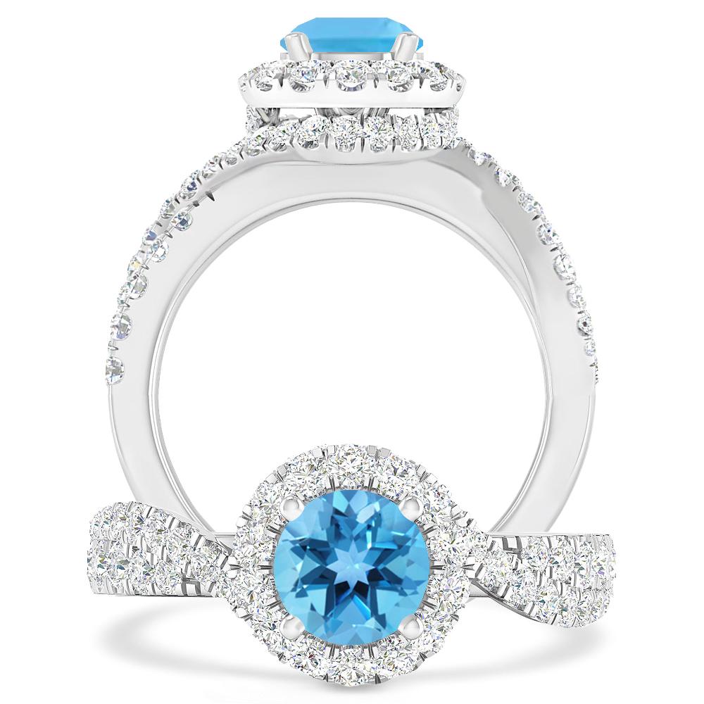 White Gold - Blue Topaz