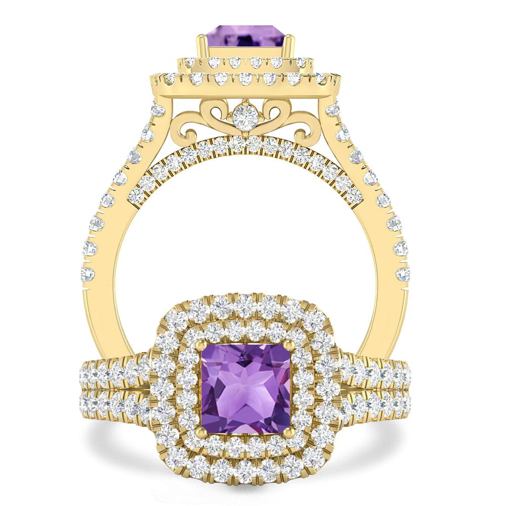 Yellow Gold - Amethyst