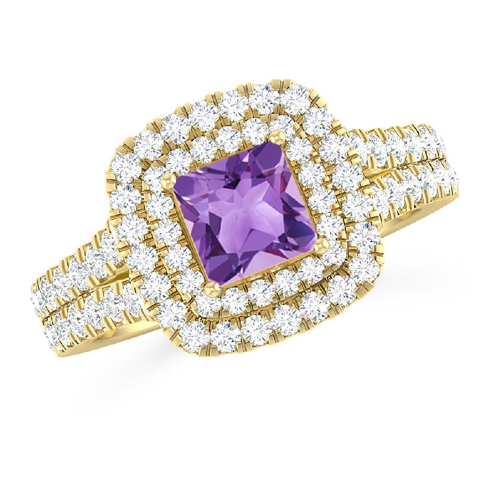 Yellow Gold - Amethyst